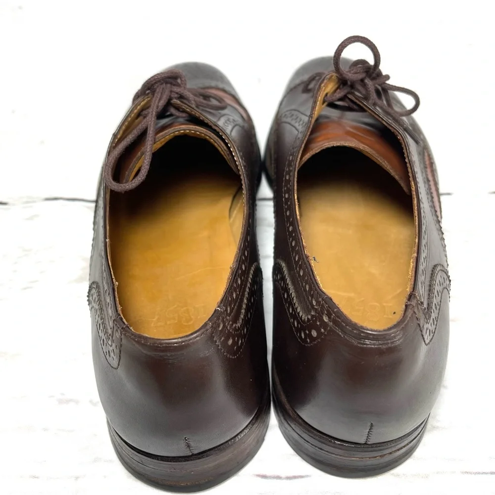 Footjoy 1857 Mens Wingtip Oxfords Size 10.5D‎ Brown Leather Shoes Rare.